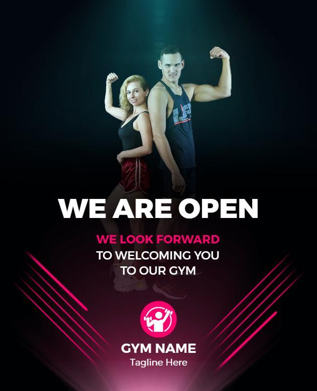 Gym Opening Announcement Flyer Template