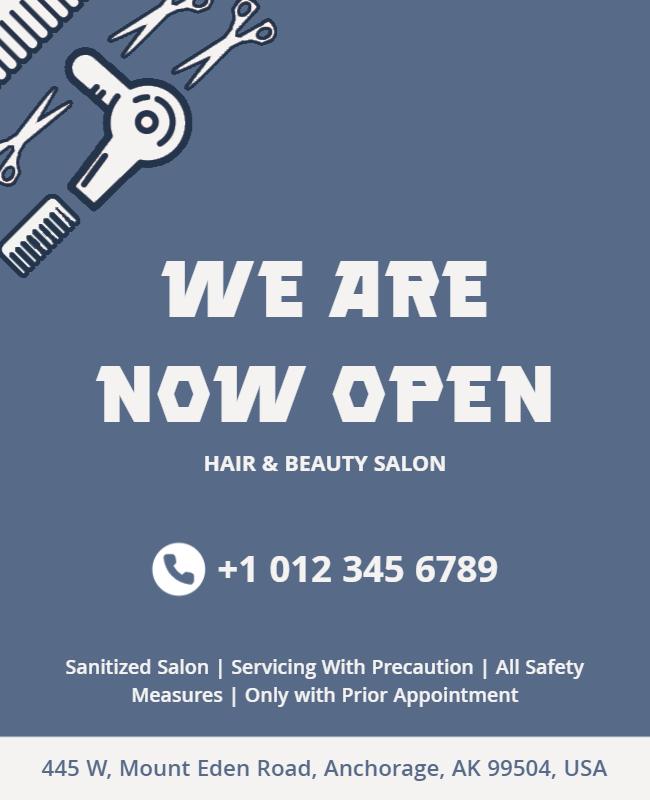 Hair and Beauty Salon Opening Flyer Template