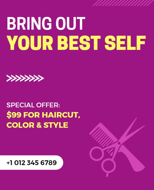 Hair Salon Special Offer Flyer Template