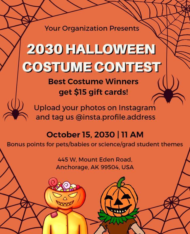 Halloween Costume Contest Event Flyer Template