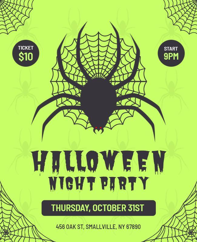 Halloween Night Party Event Flyer Template