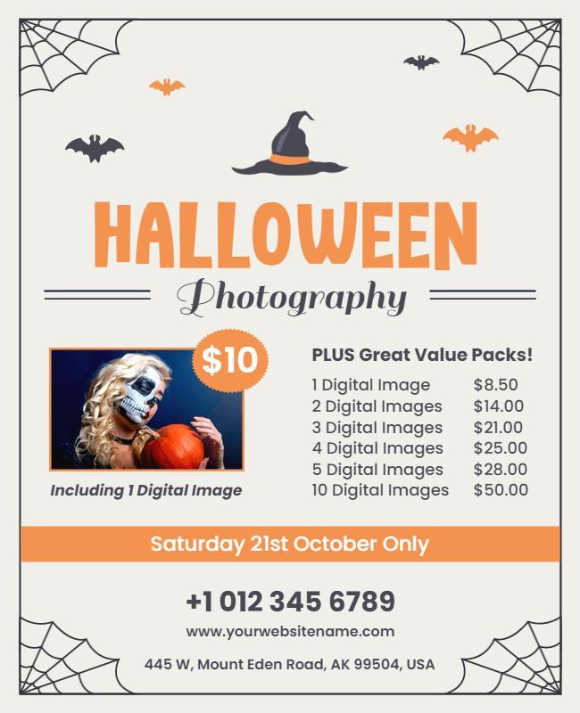 Halloween Photography Promotion Flyer Template