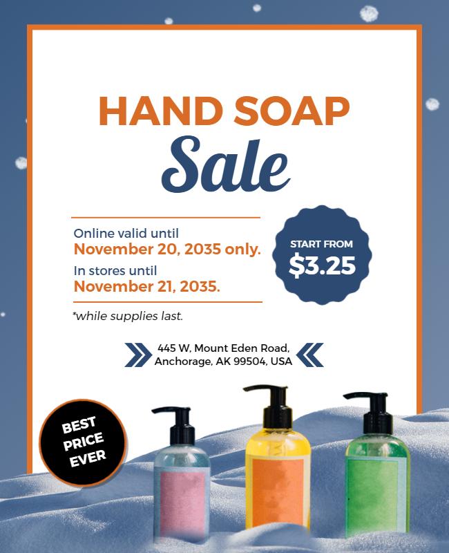 Hand Soap Discount Event Flyer Template