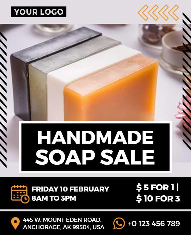 Handmade Soap Sale Event Flyer Template