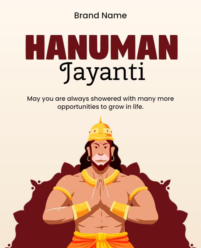 Hanuman Jayanti Celebration Event Flyer Template