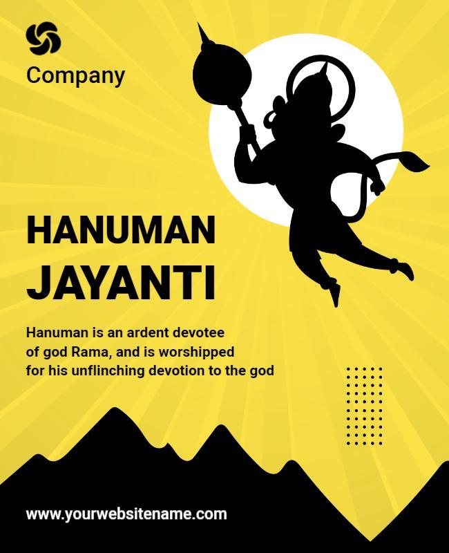 Hanuman Jayanti Celebration Event Flyer Template