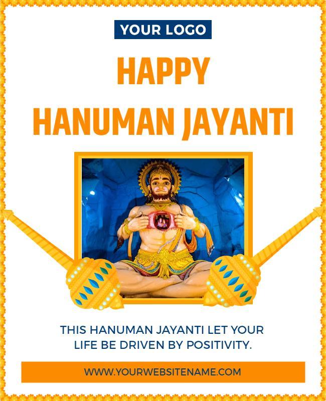 Hanuman Jayanti Celebration Flyer Template