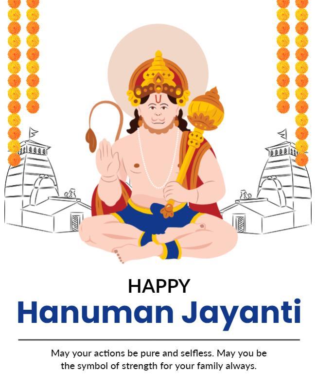 Hanuman Jayanti Celebration Flyer Template