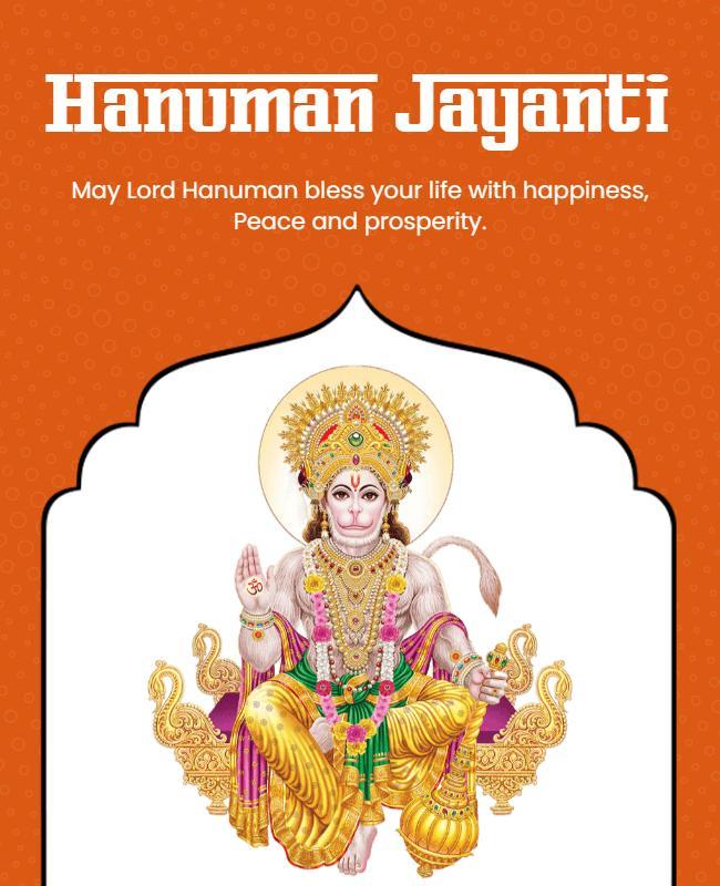 Hanuman Jayanti Celebration Flyer Template