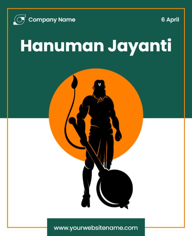 Hanuman Jayanti Religious Celebration Flyer Template