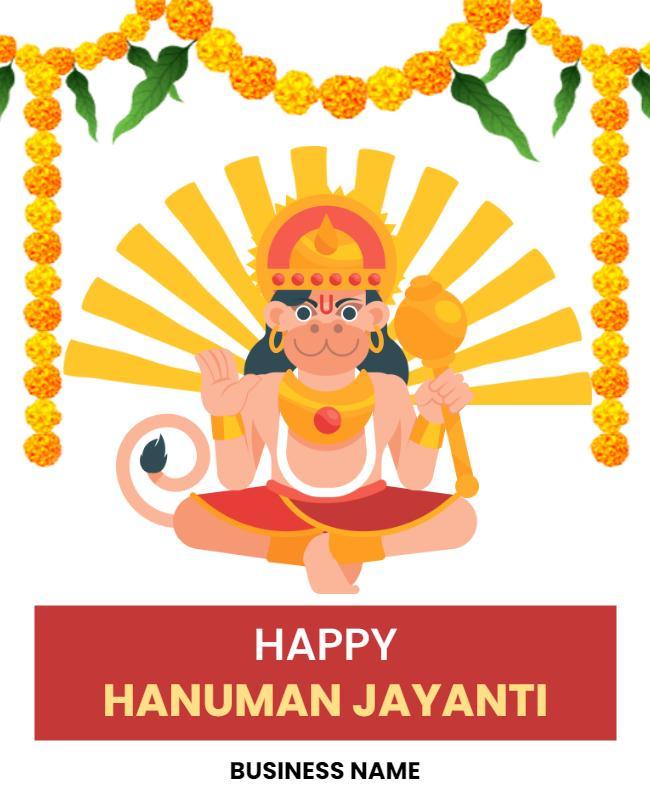 Hanuman Jayanti Religious Celebration Flyer Template