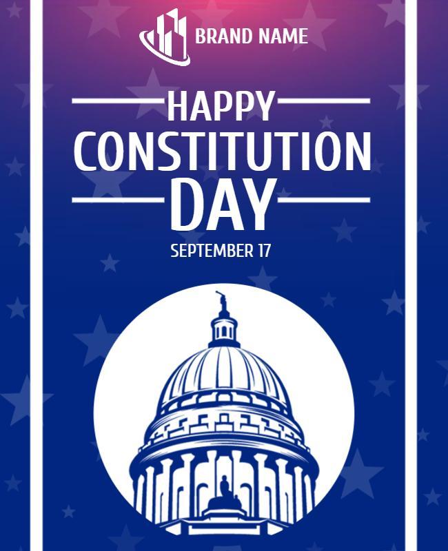 Happy Constitution Day Poster Template