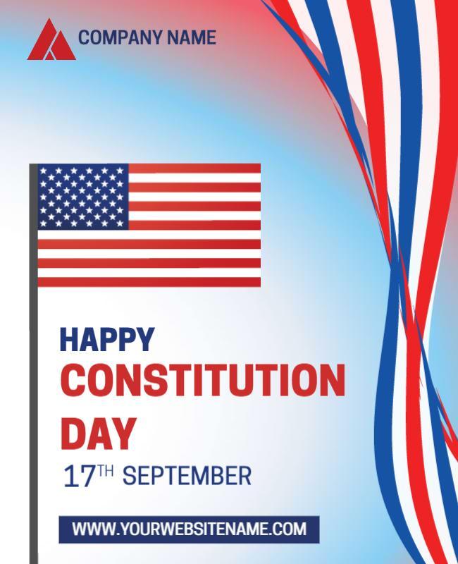 Happy Constitution Day Poster Template