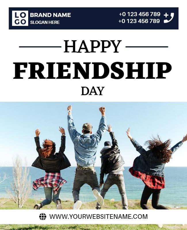 Happy Friendship Day Celebration Flyer Template