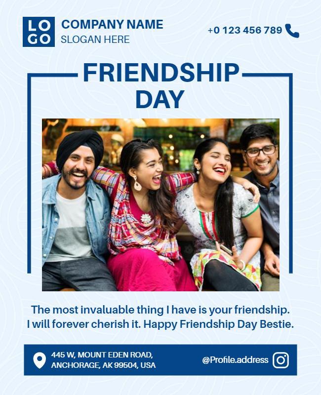 Happy Friendship Day Celebration Flyer Template