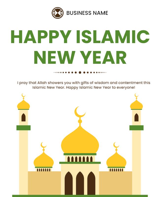 Happy Islamic New Year Celebration Flyer Template