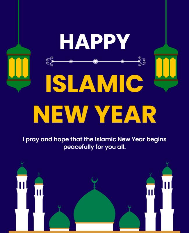 Happy Islamic New Year Celebration Flyer Template