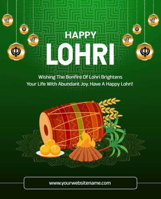 Happy Lohri Celebration Event Flyer Template