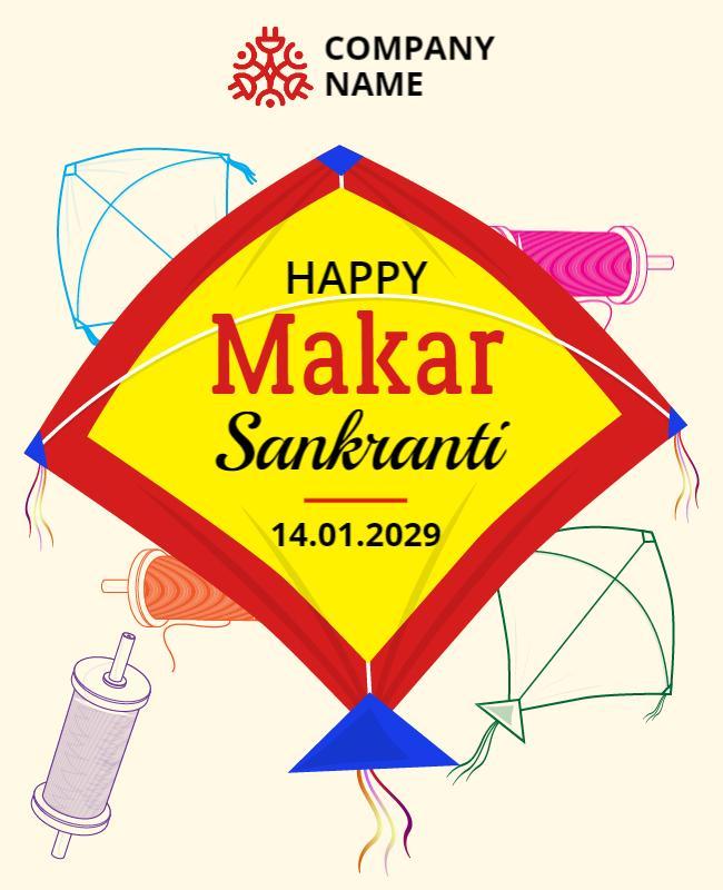 Happy Makar Sankranti Poster Template