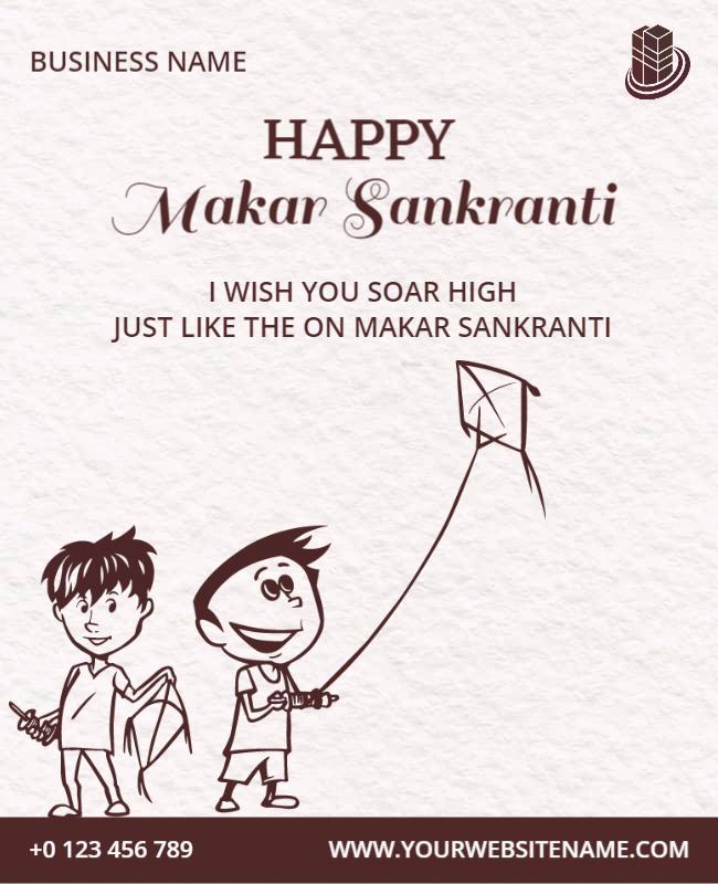 Happy Makar Sankranti Poster Template