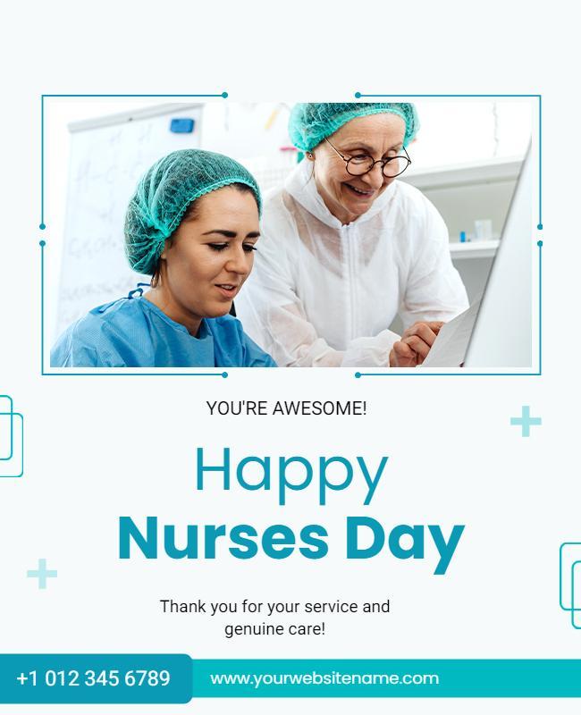 Happy Nurses Day Appreciation Flyer Template