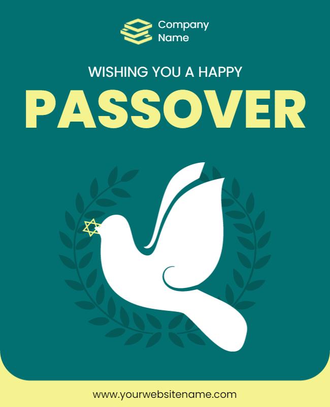 Happy Passover Celebration Flyer Template