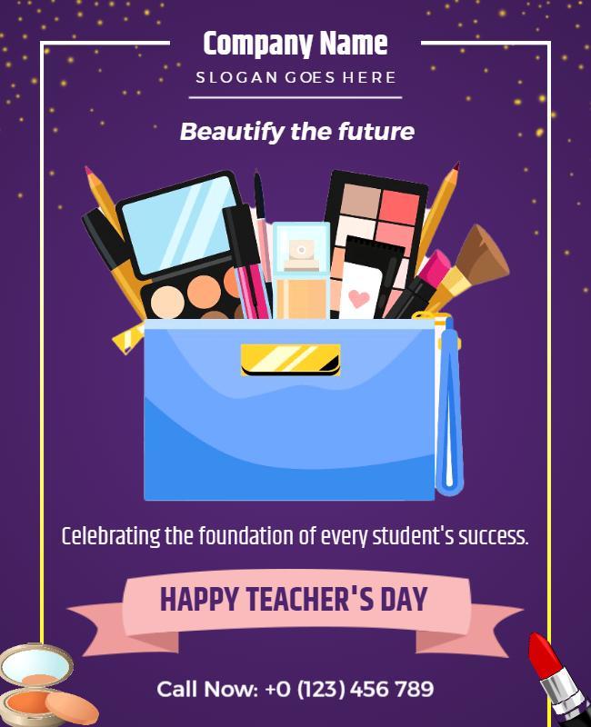 Happy Teachers Day Celebration Flyer Template