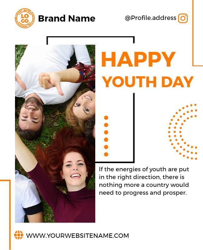 Happy Youth Day Celebration Flyer Template