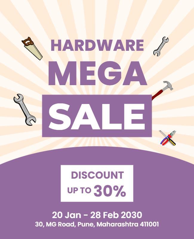 Hardware Mega Sale Discount Flyer Template