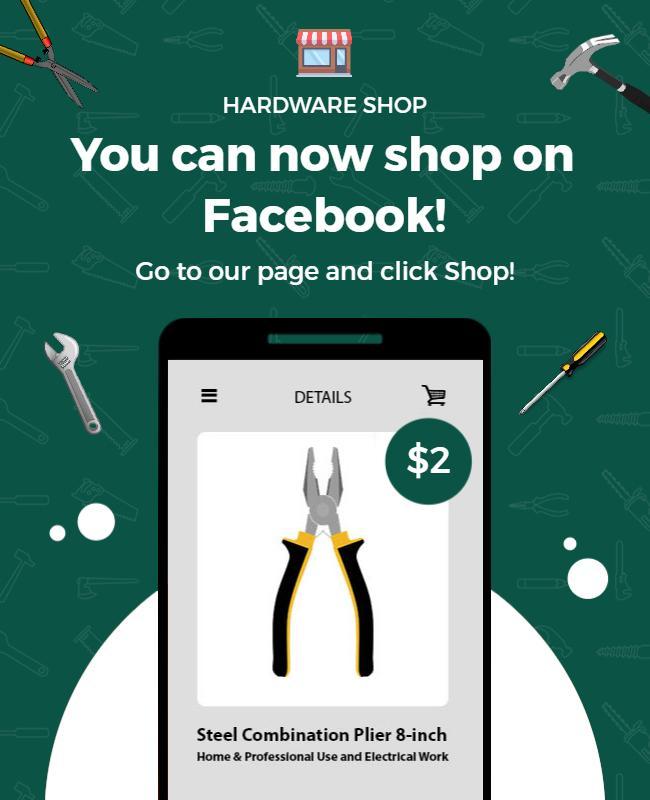 Hardware Store Facebook Shopping Flyer Template