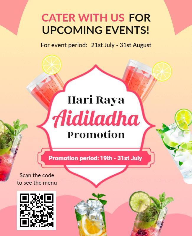 Hari Raya Aidiladha Catering Promotion Flyer Template