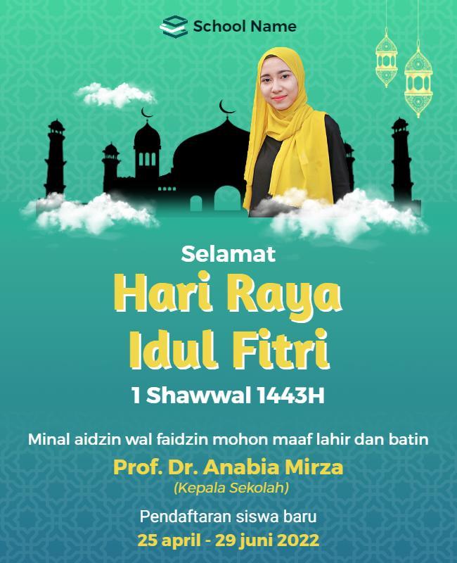 Hari Raya Idul Fitri Celebration Flyer Template