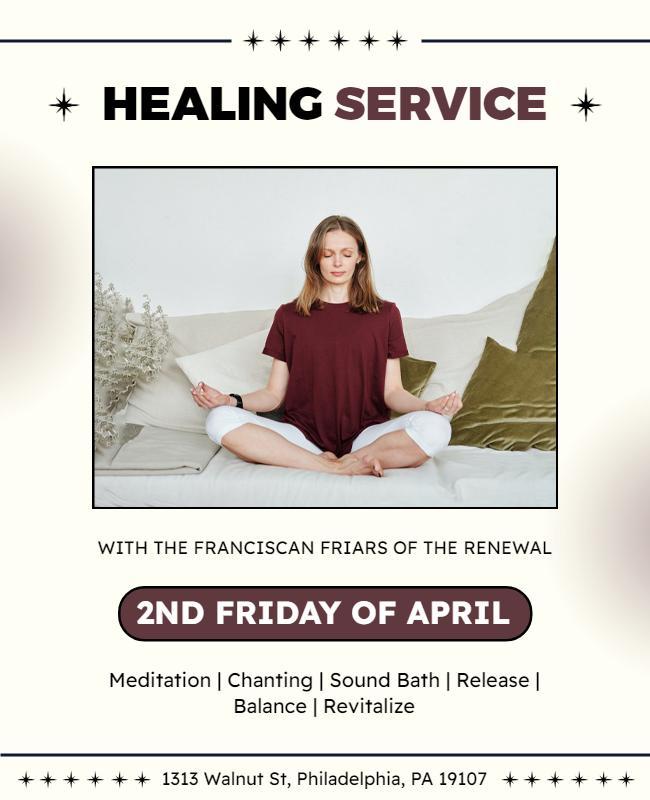 Healing Meditation Service Event Flyer Template