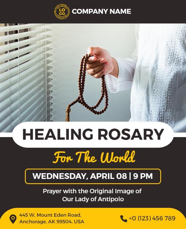 Healing Rosary Event Flyer Template