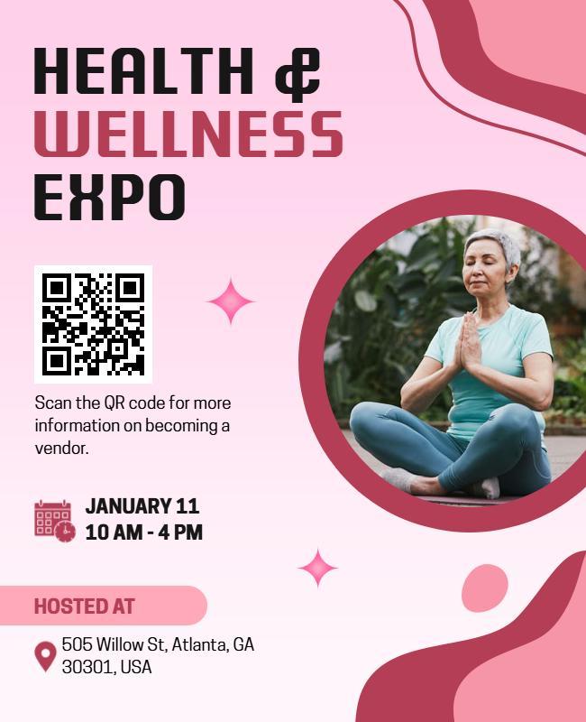 Health and Wellness Expo Event Flyer Template