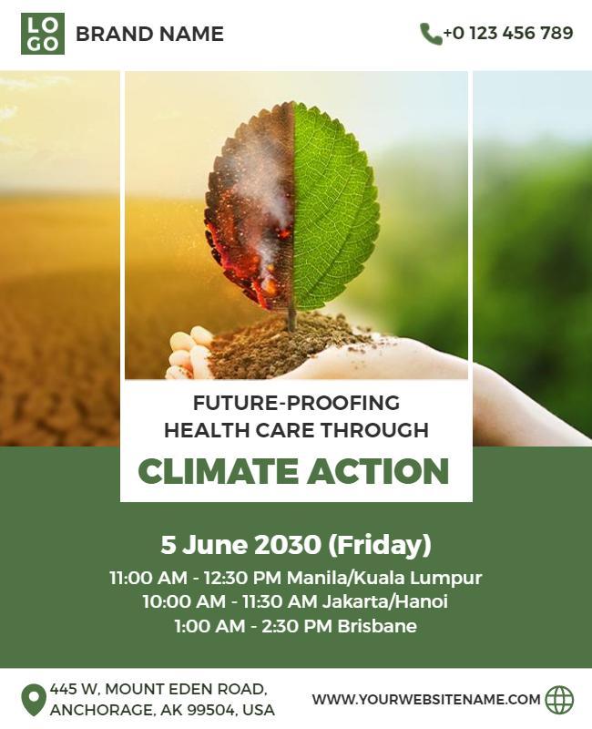 Health Care Climate Action Event Flyer Template