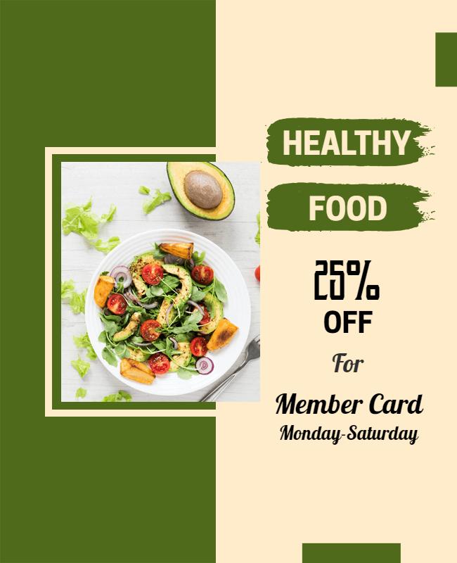 Healthy Food Discount Offer Flyer Template