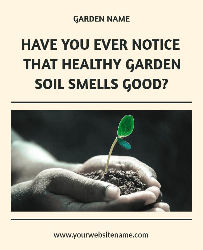 Healthy Garden Soil Awareness Flyer Template