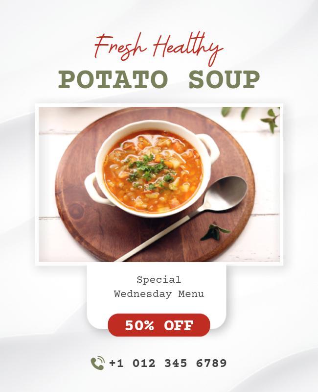 Healthy Potato Soup Promotion Flyer Template