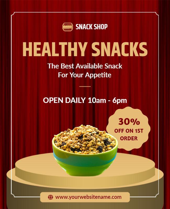 Healthy Snacks Promotion Flyer Template