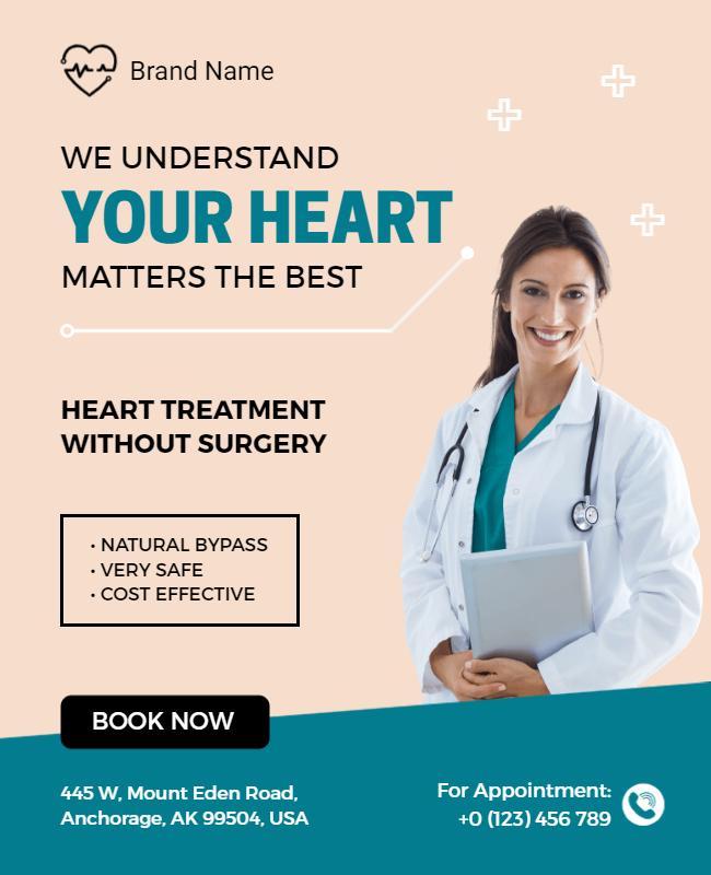 Heart Care and Treatment Services Flyer Template