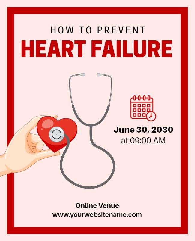 Heart Health Awareness Event Flyer Template