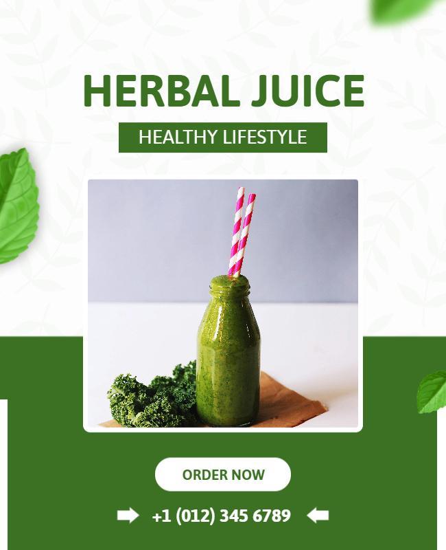 Herbal Juice Promotion Flyer Template