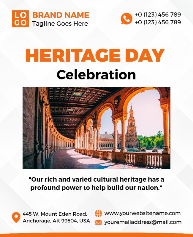 Heritage Day Cultural Celebration Flyer Template