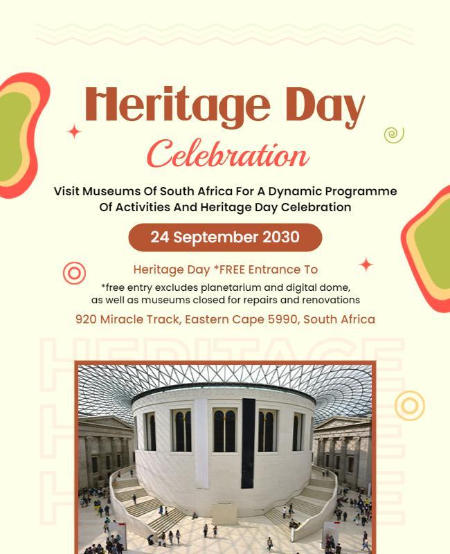 Heritage Day Museum Celebration Flyer Template