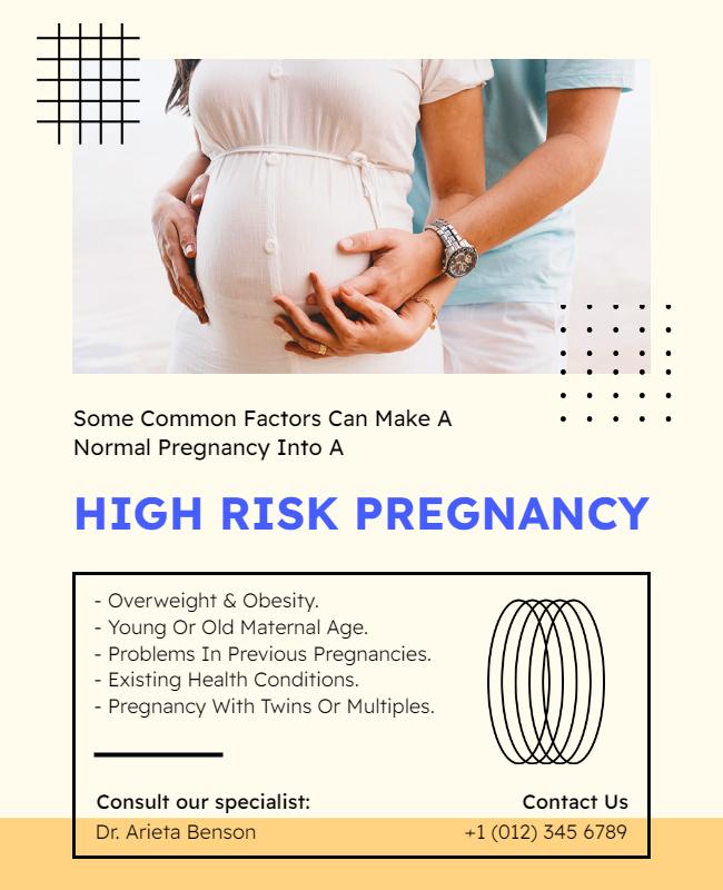 High Risk Pregnancy Awareness Flyer Template