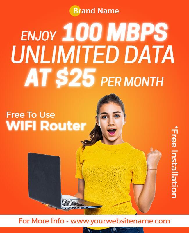 High Speed Internet Service Promotion Flyer Template