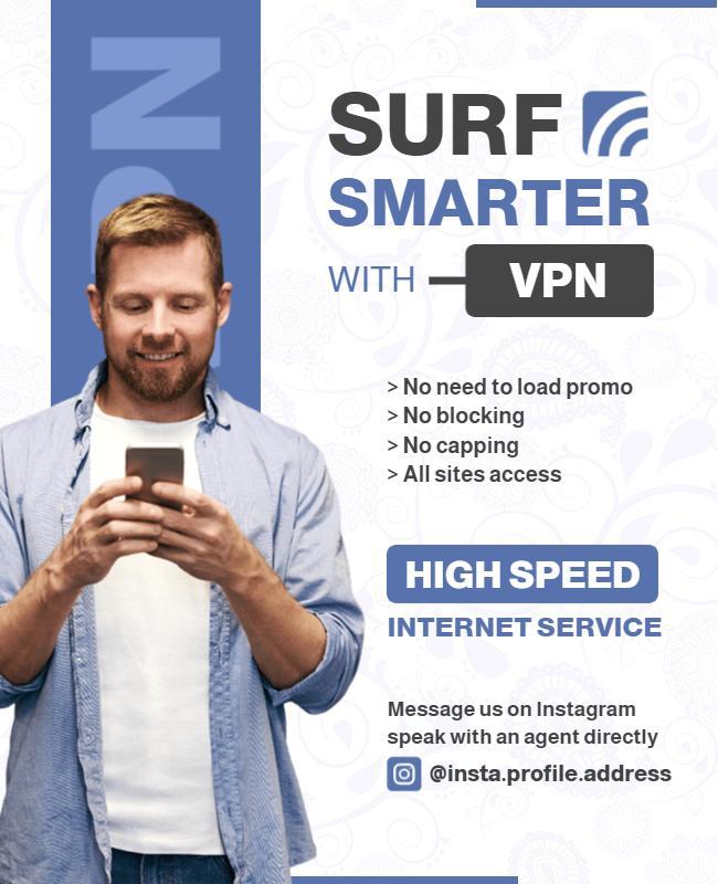 High Speed Vpn Internet Service Flyer Template