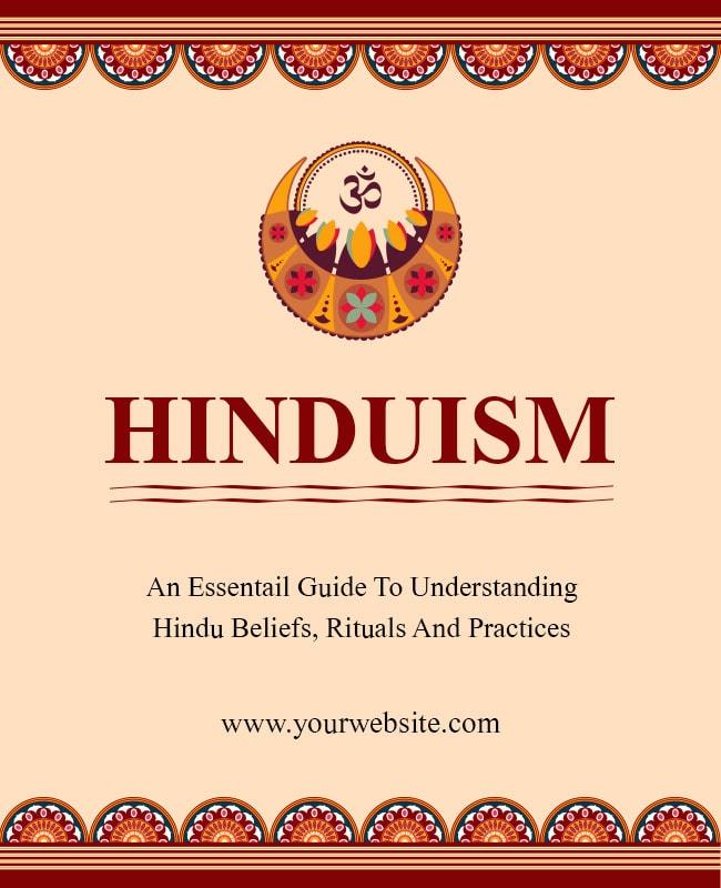 Hinduism Beliefs and Practices Guide Flyer Template