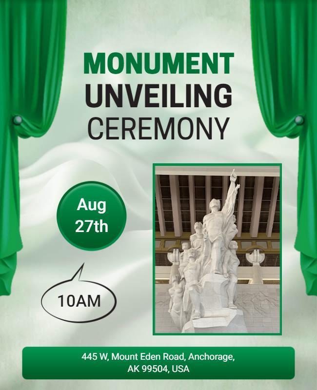 Historic Monument Unveiling Ceremony Flyer Template